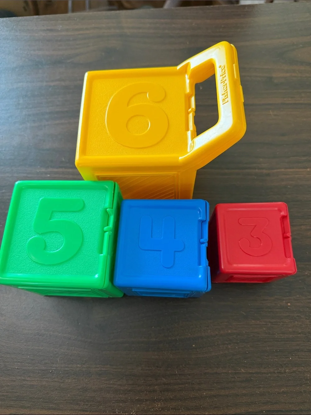 Vintage 1980s Fisher Price Nesting Triangles Stacking Toy - Blocks